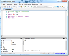 Powershell-Vairablen-Rechnen
