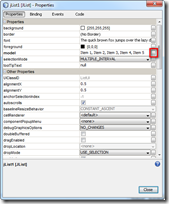 jList-Properties
