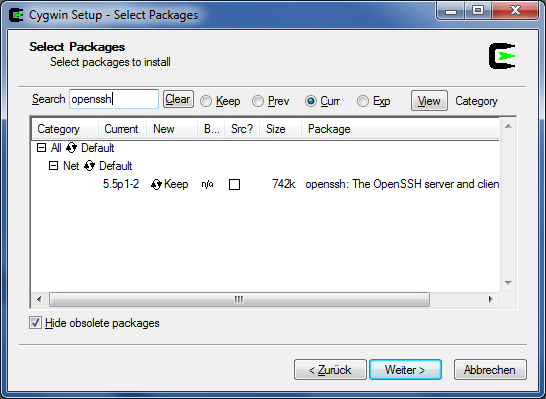 cygwin Package Manager