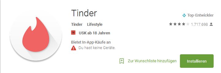 Neu tinder installieren löschen Tinder: App