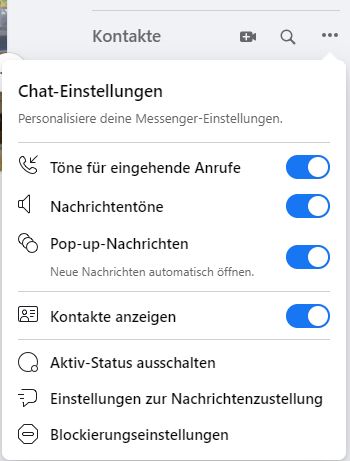 Facebook Chat-Einstellungen